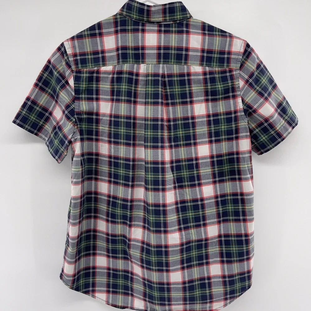 Kids‎ Ralph Lauren Short Sleeve Plaid Button Down Shirt L G Natural Stretch
